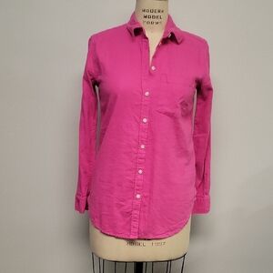 GAP Women's Fuchsia Button-Down Shirt